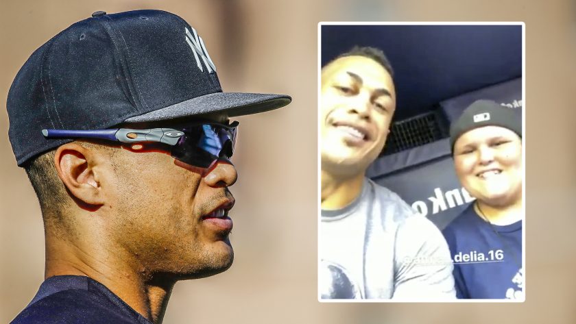 New York Yankees OF Giancarlo Stanton meets LLWS sensation Big Al (video)