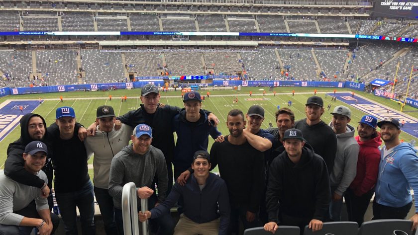 New York Rangers players attend Giants home opener, team bonding begins