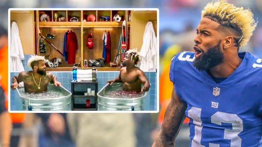 New York Giants WR Odell Beckham Jr. having fun with Kevin Hart (Video)