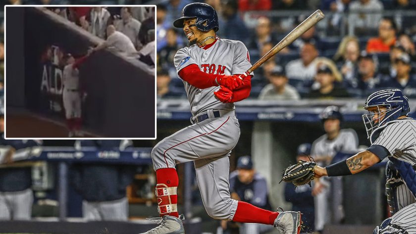New York Yankees fan drops phone, Mookie Betts to the rescue (Video)