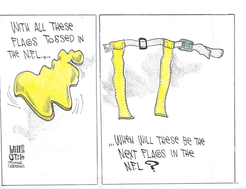 O’Toole Cartoons: Yellow flags turning the NFL into flag football?