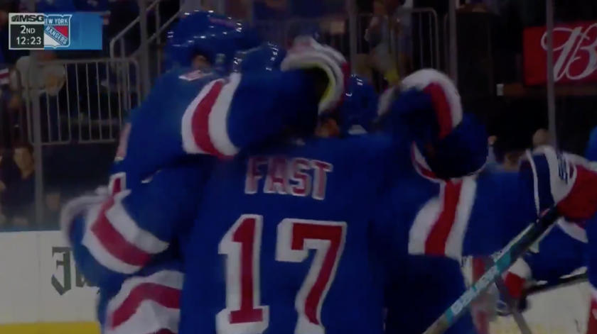 New York Rangers’ Jesper Fast scores team’s first goal of 2018-19 (Video)