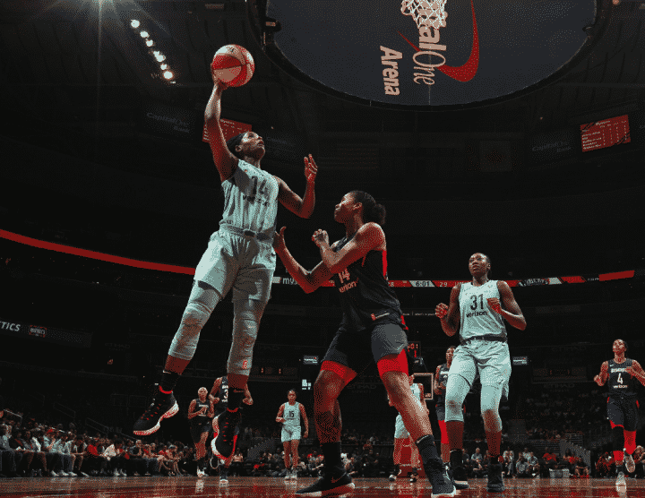 New York Liberty’s Sugar Rodgers takes part in ‘Her Time To Play’ initiative