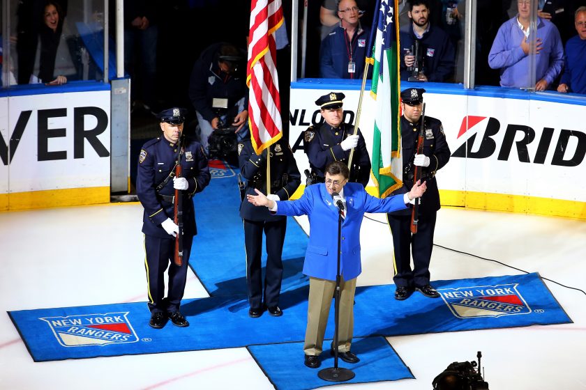 New York Rangers honor late John Amirante prior to home opener