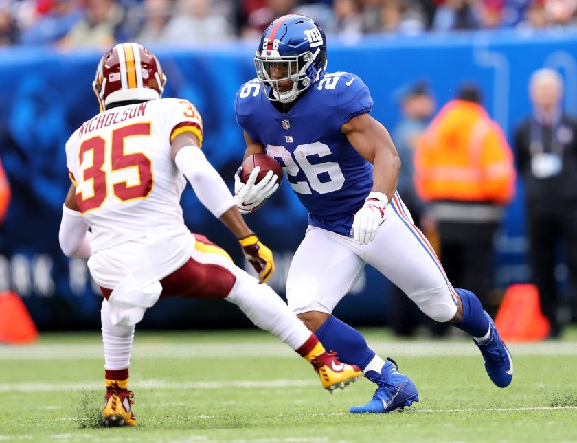 New York Giants video: Adrian Peterson is loving Saquon Barkley