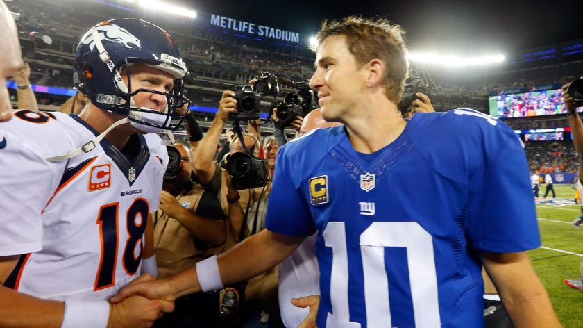New York Giants QB Eli Manning has big brother, Peyton, break down film