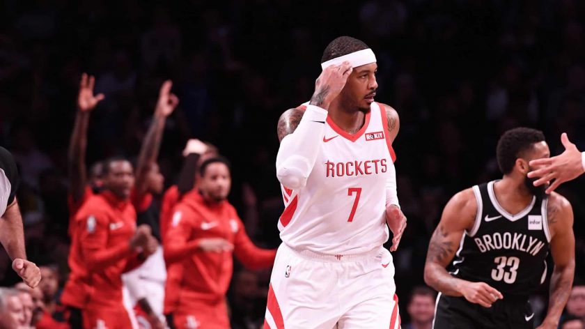 Brooklyn Nets blow an early lead, fall to Carmelo Anthony and Rockets (Highlights)