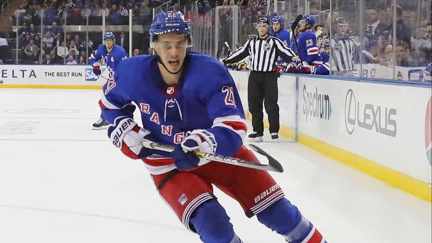 New York Rangers C Brett Howden crashes hard into boards (Video)