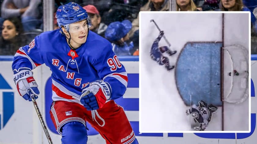 New York Rangers F Vladislav Namestnikov celebrates too soon (Video)