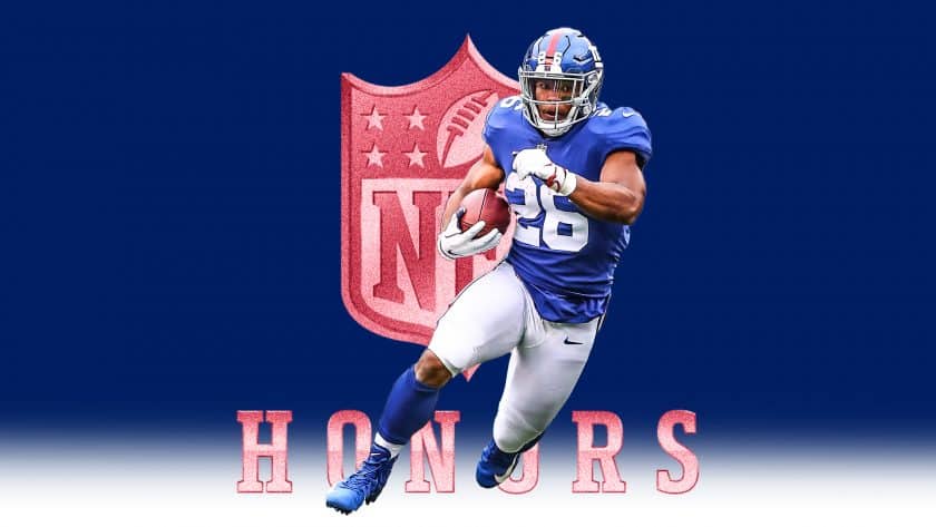Saquon Barkley is on his way to the NFL Offensive Rookie of the Year