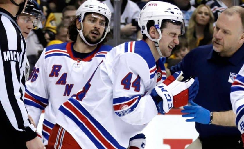 New York Rangers D Neal Pionk’s vision is fine after taking a stick to his eye