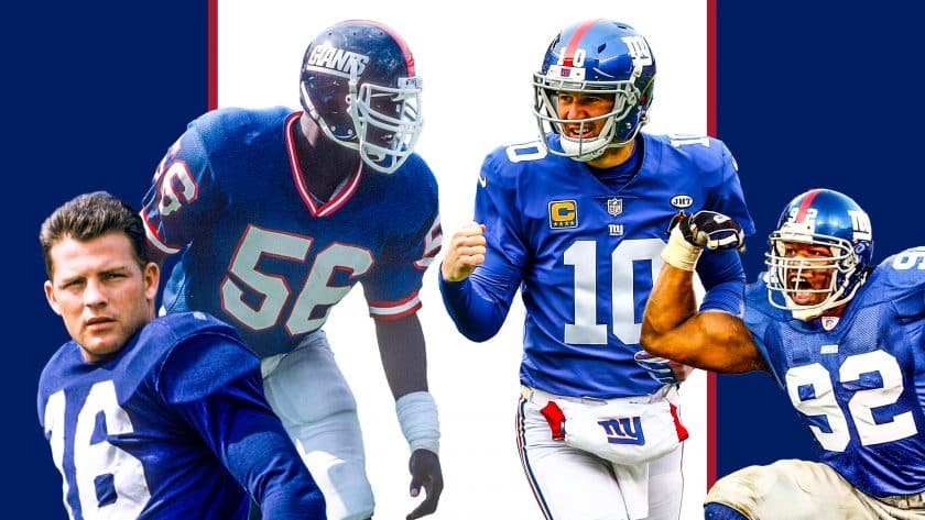 The New York Giants historic Mount Rushmore