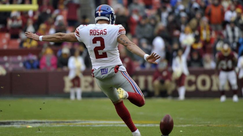 New York Giants tender Aldrick Rosas, Jon Halapio and Elijhaa Penny