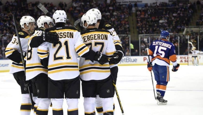 Boston Bruins, New York Islanders, Cal Clutterbuck, Goal Against, Nassau Coliseum