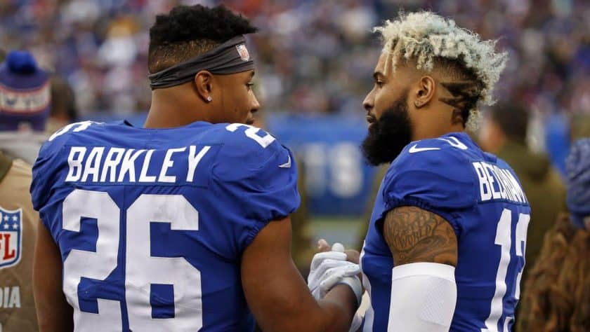 New York Giants RB Saquon Barkley was sad to see Odell Beckham Jr. go