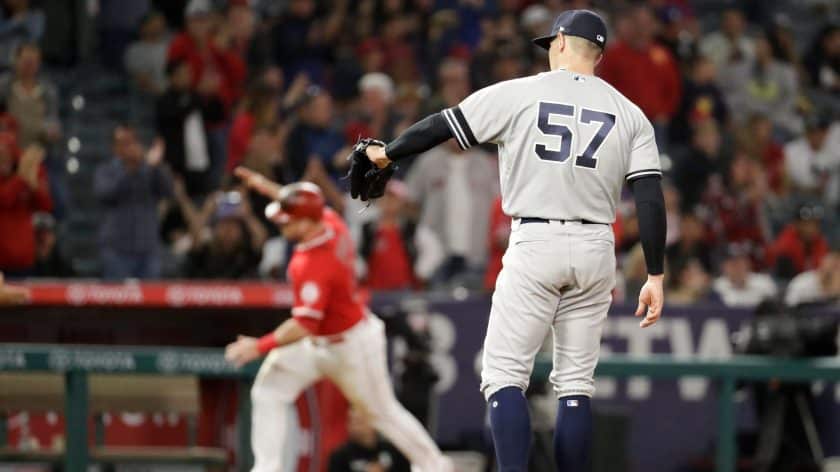 New York Yankees option Chad Green to Triple-A following tough outing
