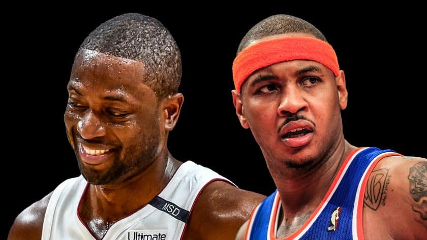 Former New York Knicks star Carmelo Anthony parties with Dwyane Wade (Video)