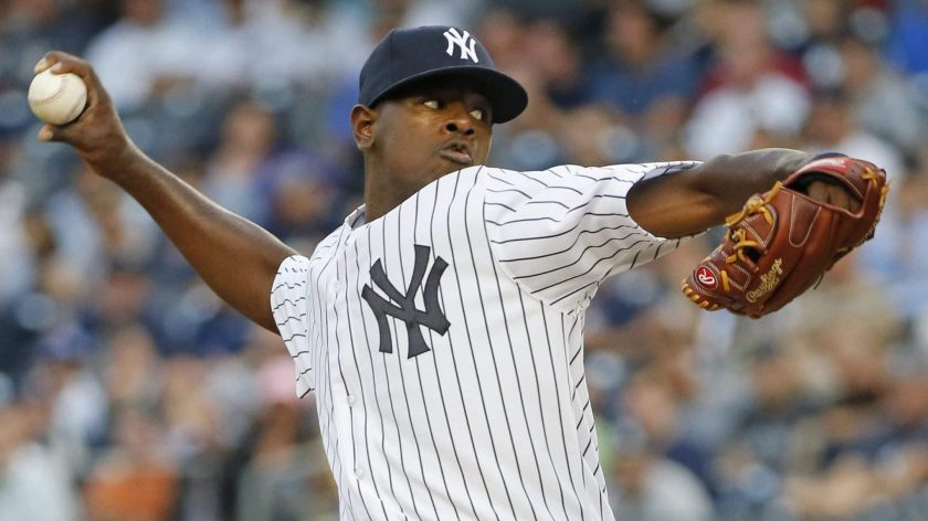 New York Yankees SP Luis Severino faces live hitting (Video)