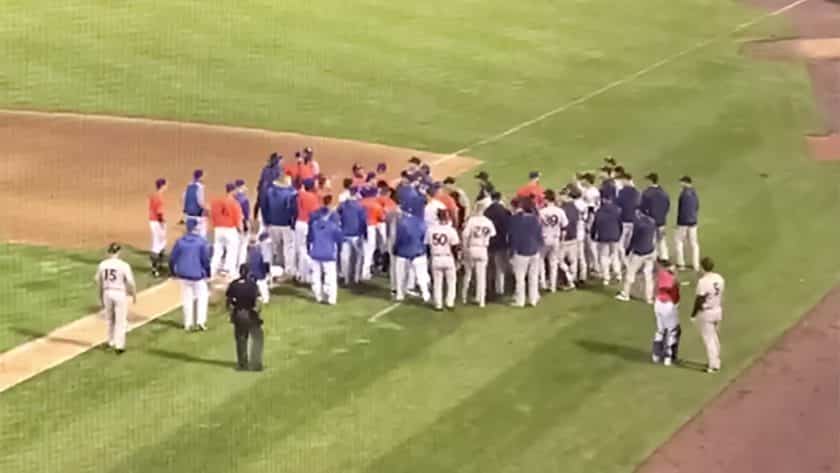 New York Yankees-Mets minor-league brawl breaks out; Tim Tebow involved (Video)