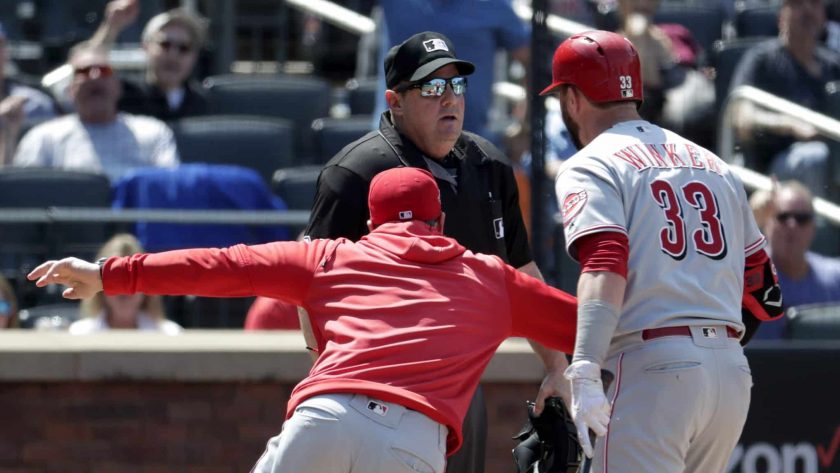 New York Mets: Jesse Winker ejected, helmet friendly-fire ensues (Video)