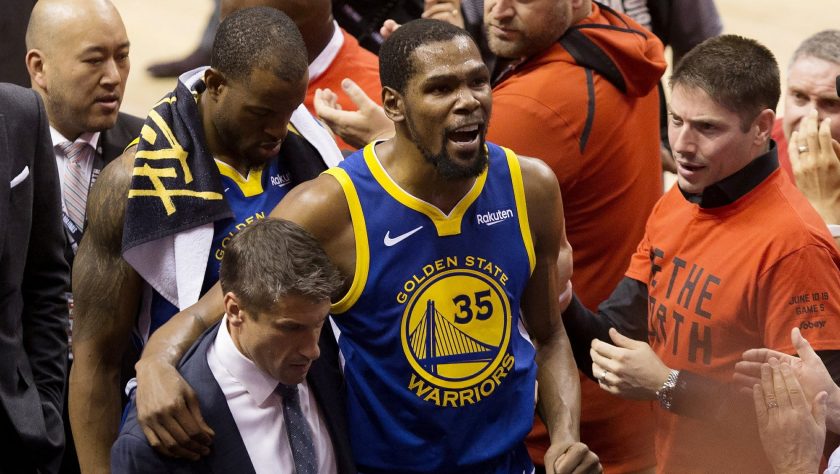Kevin Durant suffers Achilles injury in Game 5, set to have MRI (Video)