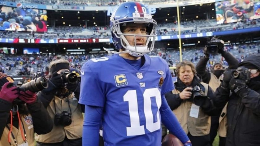 New York Giants QB Eli Manning impressed with play of offensive line