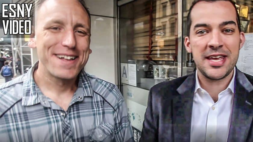 Joey Chestnut ‘On the Scene’ ahead of the Nathan’s Hot Dog Eating Contest (Video)
