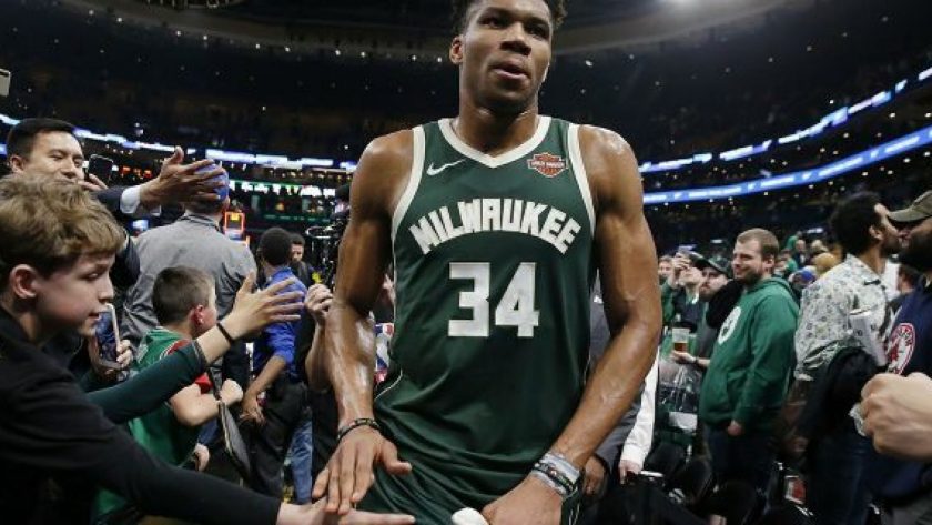 NBA MVP Giannis Antetokounmpo rubs shoulders with New York Yankees’ CC Sabathia in the Bronx