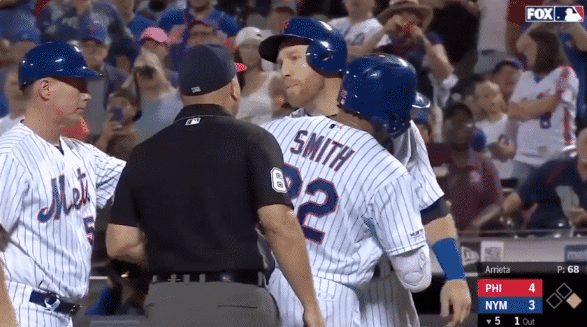 New York Mets 3B Todd Frazier ejected after HBP (Video)