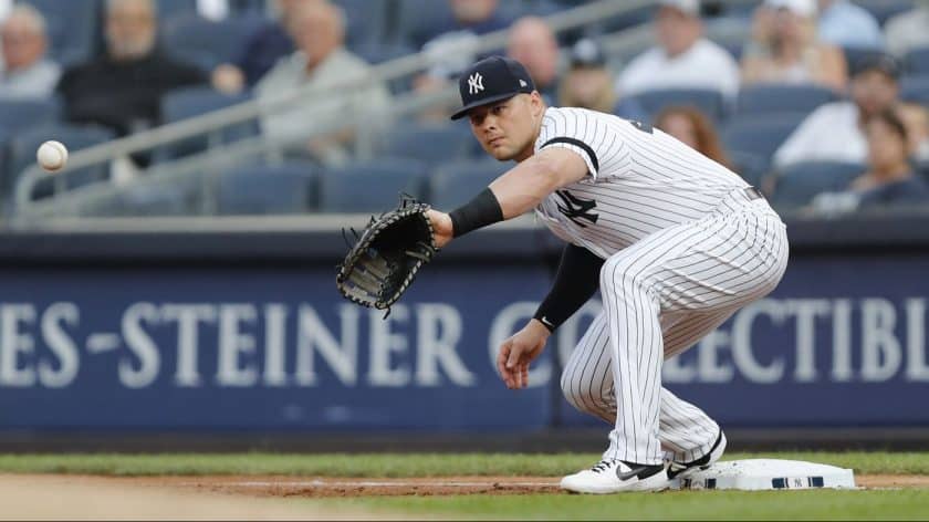 New York Yankees 1B Luke Voit takes batting practice, fields ground balls (Video)