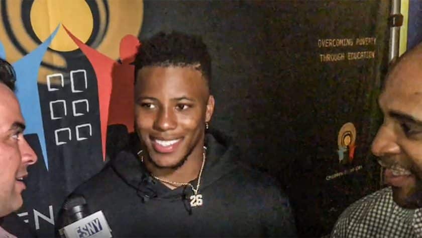 New York Giants RB Saquon Barkley looks up to David Tyree in many ways (Video)