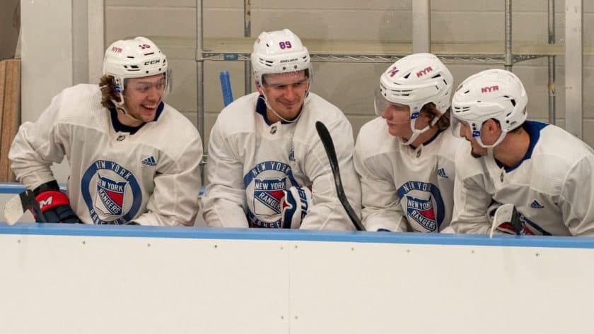 New York Rangers officially take the ice for the first time this season