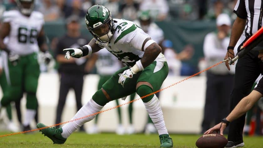 New York Jets SS Jamal Adams celebrates appeal-win on Baker Mayfield hit (Video)