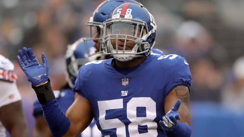 New York Giants to release LB Tae Davis (Report)