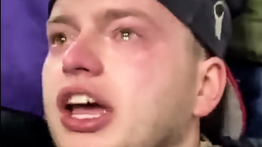 Baltimore Ravens win had one New England Patriots fan in tears (Video)