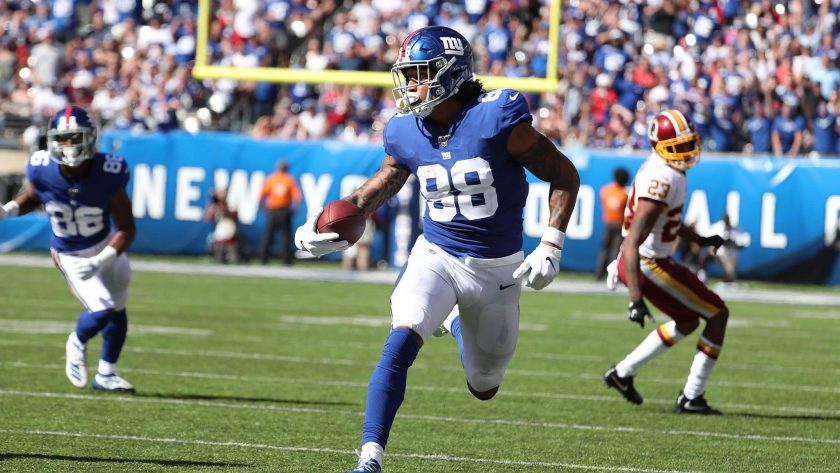 New York Giants TE Evan Engram out of walking boot
