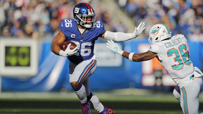 New York Giants RB Saquon Barkley is breaking ankles against Miami (Video)