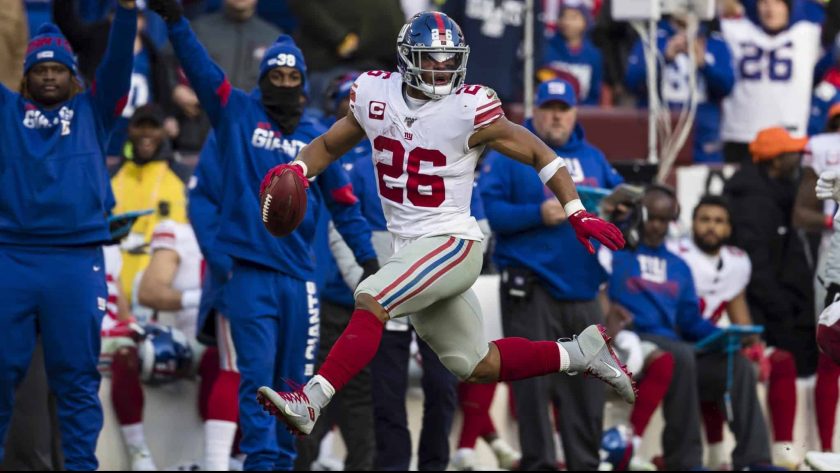 New York Giants’ Saquon Barkley gifts offensive line Bose sound systems