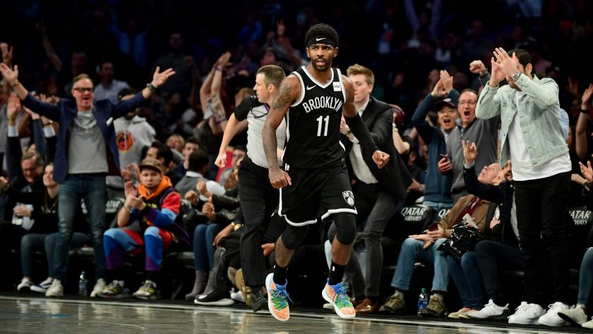 Brooklyn Nets G Kyrie Irving addresses the media for first time since injury