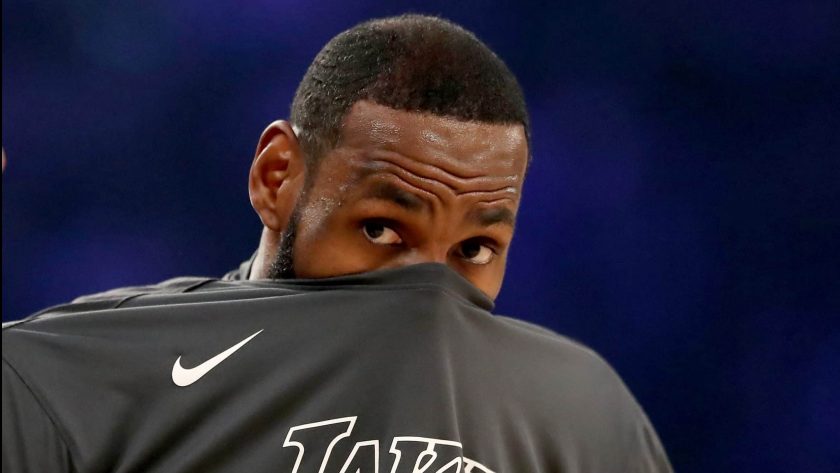 LeBron James shoots down question about his son potentially playing for the New York Knicks (Video)