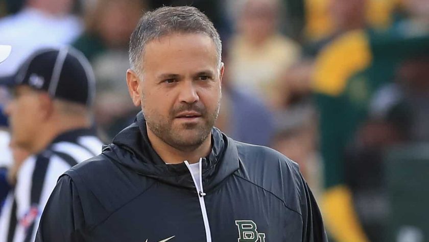 WACO, TX - SEPTEMBER 09: Head coach Matt Rhule of the Baylor Bears before a game against the UTSA Roadrunners at McLane Stadium on September 9, 2017 in Waco, Texas.