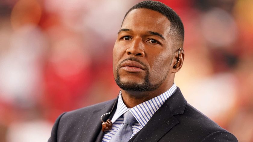 SANTA CLARA, CALIFORNIA - JANUARY 19: TV personality Michael Strahan looks on prior to the NFC Championship game between the San Francisco 49ers and the Green Bay Packers at Levi's Stadium on January 19, 2020 in Santa Clara, California.