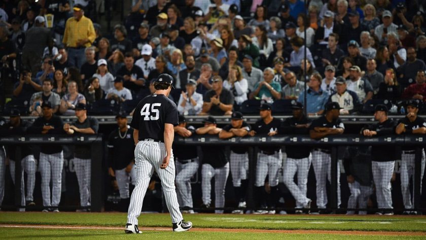 New York Yankees SP Gerrit Cole makes spring training debut