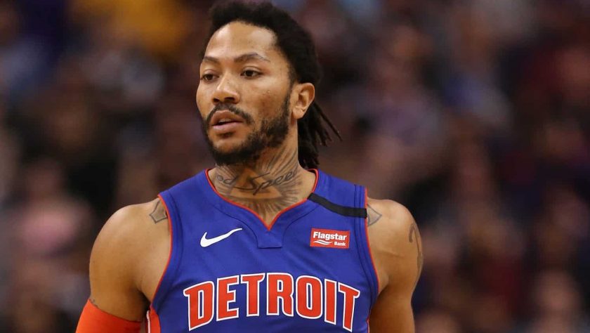 PHOENIX, ARIZONA - FEBRUARY 28: Derrick Rose #25 of the Detroit Pistons handles the ball during the first half of the NBA game against the Phoenix Suns at Talking Stick Resort Arena on February 28, 2020 in Phoenix, Arizona. NOTE TO USER: User expressly acknowledges and agrees that, by downloading and or using this photograph, user is consenting to the terms and conditions of the Getty Images License Agreement. Mandatory Copyright Notice: Copyright 2020 NBAE.