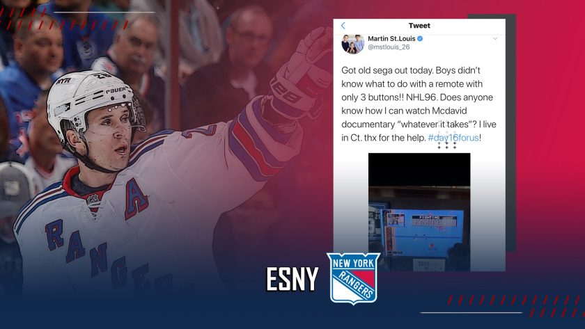 Former New York Rangers F Martin St. Louis tweets epic SEGA post
