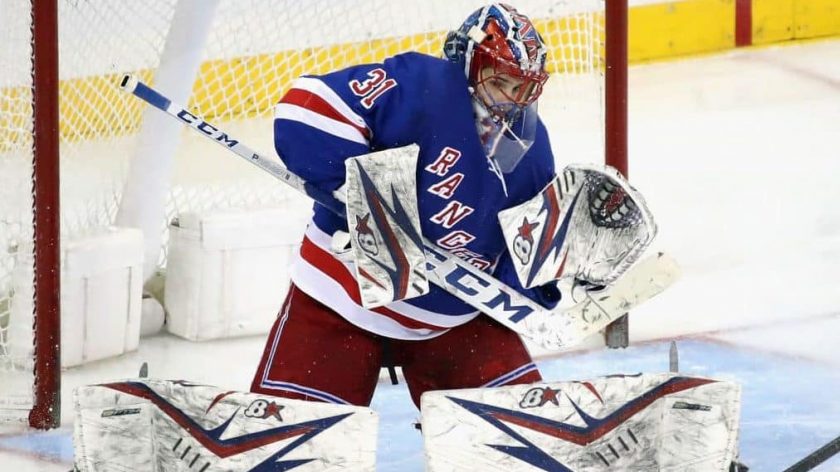 New York Rangers’ Igor Shesterkin practices at MSG with no restrictions