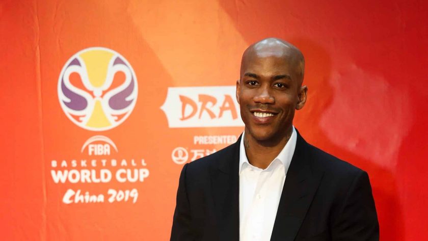 SHENZHEN, CHINA - MARCH 16: Former professional basketball player Stephon Marbury attend the FIBA Basketball World Cup 2019 Draw Ceremony at Shenzhen Bay Arena on March 16, 2019 in Shenzhen, China.