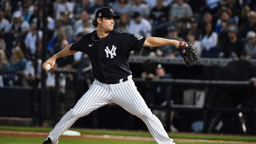 New York Yankees SP Gerrit Cole brings trademark intensity to intersquad debut