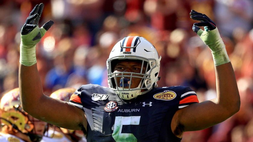 Auburn’s Derrick Brown ‘seems to be the leader in the clubhouse’ for New York Giants (Report)