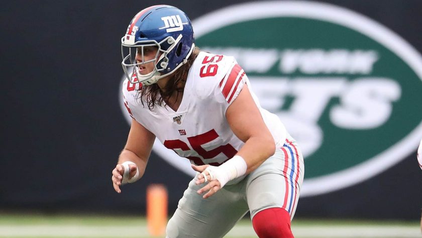 Who will play RT for the New York Giants in 2020?